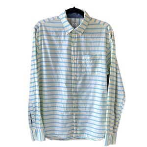 Bonobos M 100% Cotton Standard Fit Long Sleeve Striped Buttondown Shirt Yellow